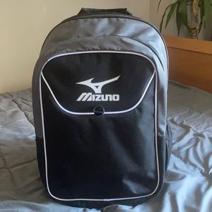 Mizuno, black unisex backpack, great for the gym
